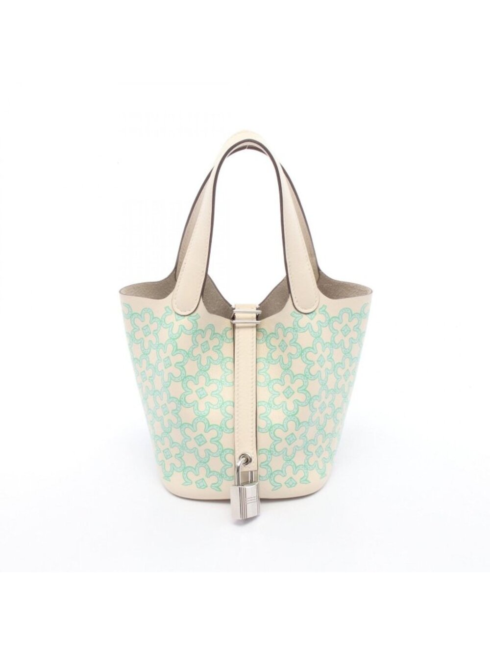 Hermes Handbag Picotin Lock Micro Lucky Daisy Vert Nata Leather